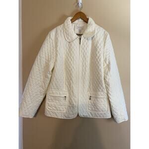 JM Collection Women’s Ivory Peacoat Size XL